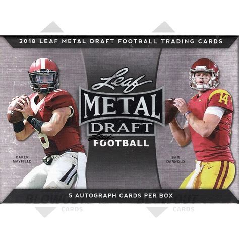 2018 Leaf Metal Draft Football Hobby Box 